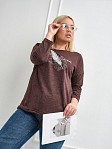 Лонгслив женский Шармэль шоколад
