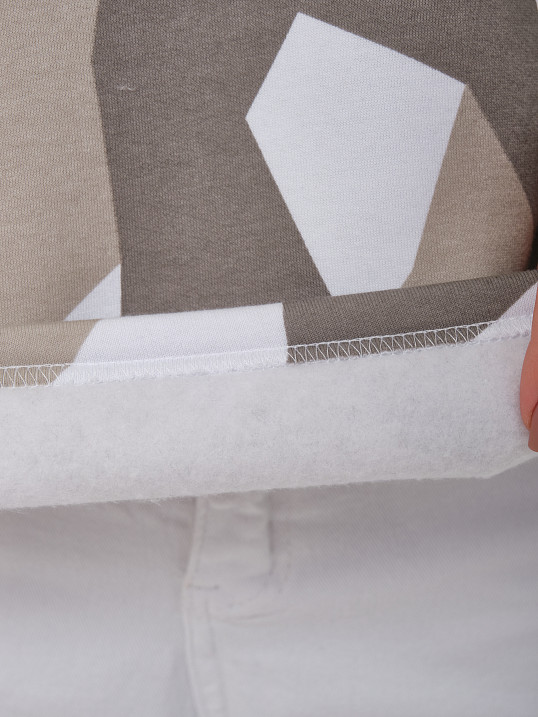 Толстовка жен. Геометрия 3-х нитка начес олива