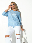 Лонгслив жен. Гламур варенка голубой
