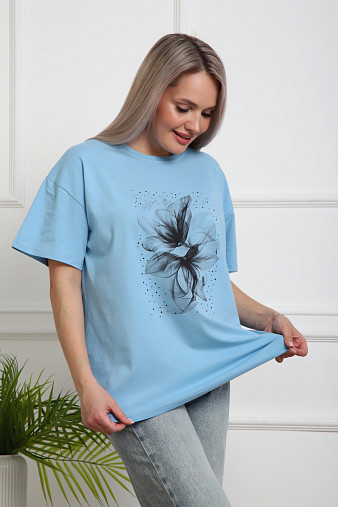 Футболка женская Жанет голубой