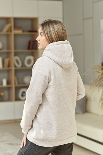 Толстовка женская Стрит начес беж/меланж