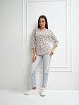 Лонгслив Флирт экрю/леопард
