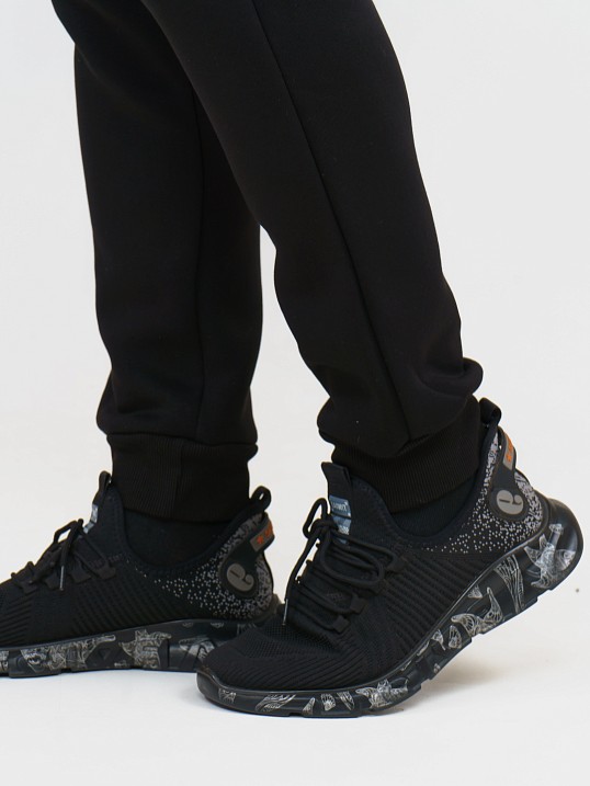 Брюки мужские футер 3-х нитка чёрный