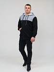 Толстовка мужская Фаворит черный 3-х нитка петля