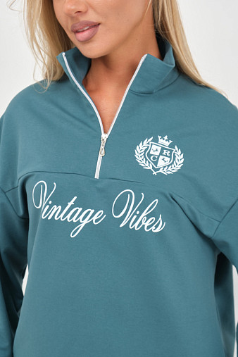 Костюм женский Верона однотонный изумруд