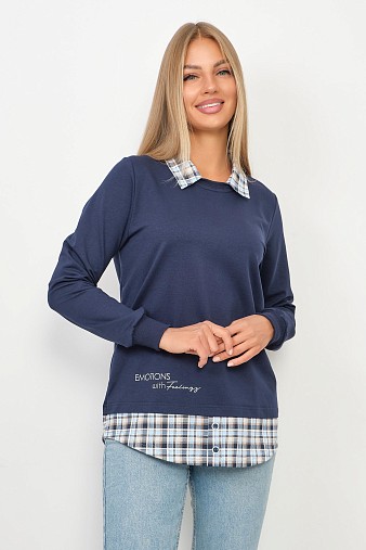 Толстовка женская Аврора индиго