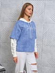 Толстовка женская Венди варенка василек