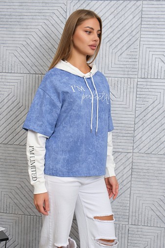 Толстовка женская Венди варенка василек