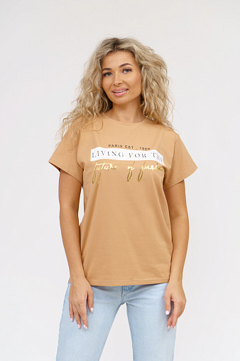 Футболка женская Имидж песочная