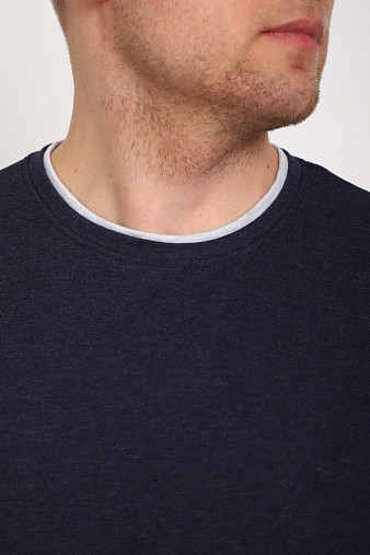 Футболка мужская Смарт синий/меланж