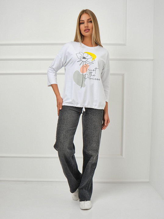 Лонгслив Николь белый