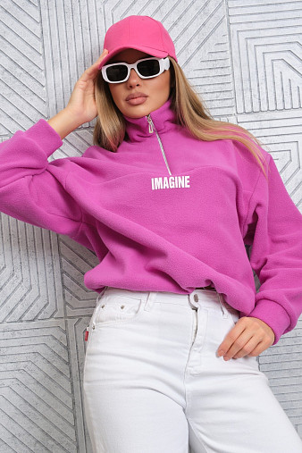Толстовка жен. Тренд-2 флис фуксия