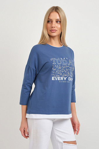 Лонгслив женский Лео св.индиго