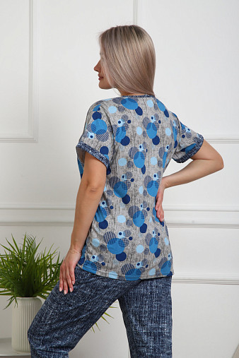 Костюм женский Линда джинс/круги