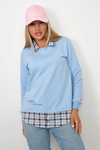 Толстовка женская Аврора голубой