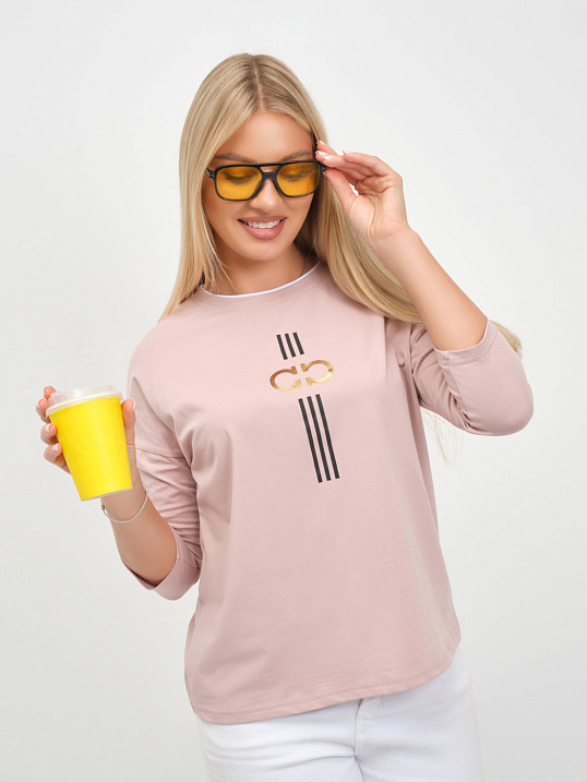 Лонгслив женский Мадлен пудра