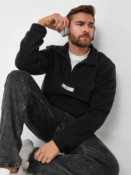 Толстовка муж. Драйв флис черный