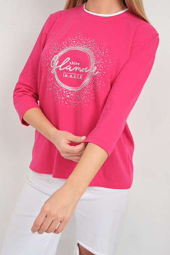 Лонгслив женский Магия фуксия