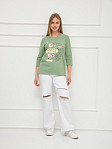 Лонгслив Элис рукав 3/4 фисташка