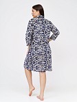 Халат Фантазия велюр набивка синий/узоры Халат Фантазия велюр набивка синий/узоры