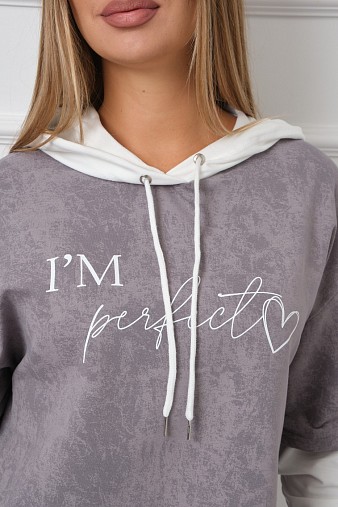 Толстовка женская Венди варенка св.серый