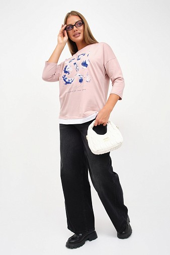 Лонгслив женский Тудей пудра