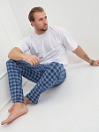 Брюки мужские Легион синий/клетка