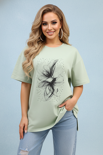 Футболка женская Жанет фисташка