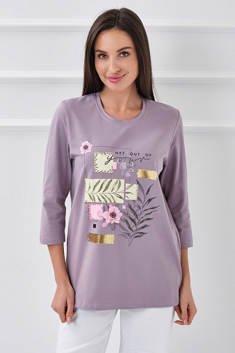 Лонгслив Элис рукав 3/4 светло-лиловый