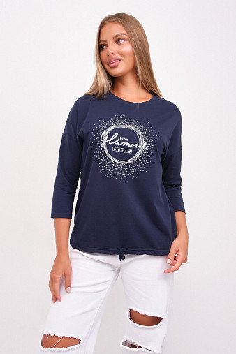 Лонгслив жен. Гламур индиго