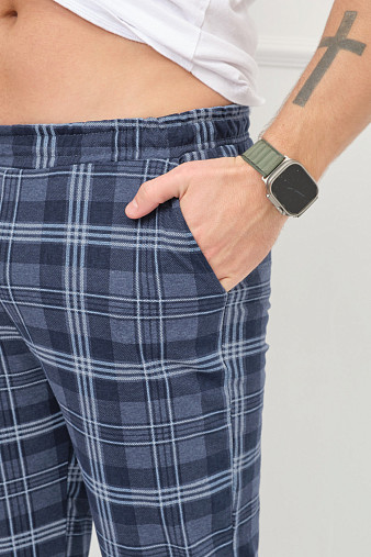 Брюки мужские Легион индиго/клетка