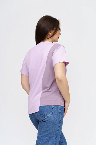 Футболка женская Креатив лаванда/корица