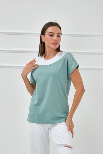 Футболка женская Мирэль изумруд