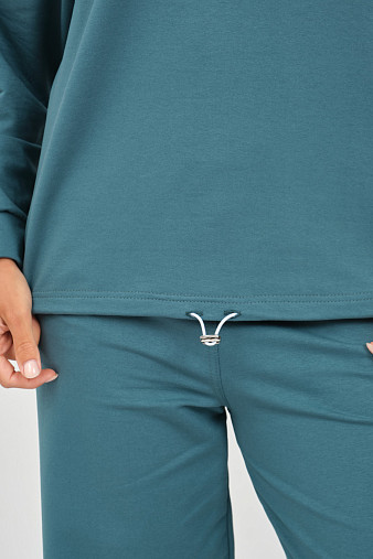 Костюм женский Верона однотонный изумруд