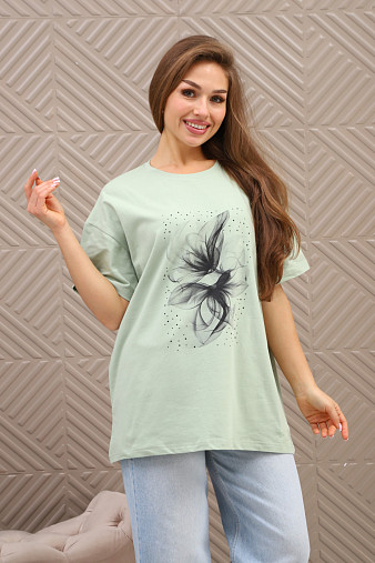 Футболка женская Жанет фисташка