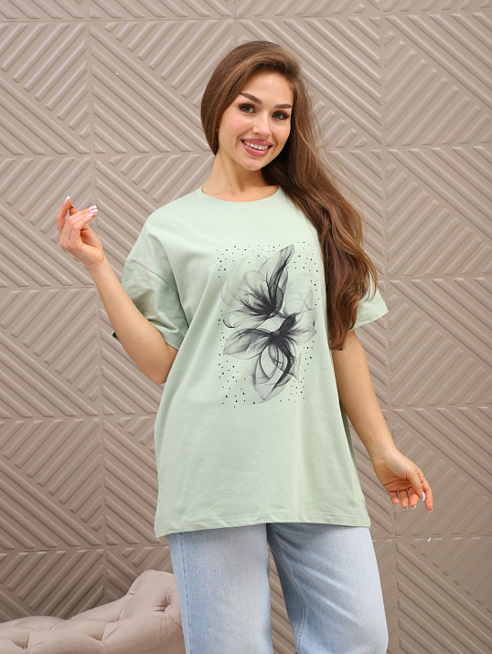 Футболка женская Жанет фисташка
