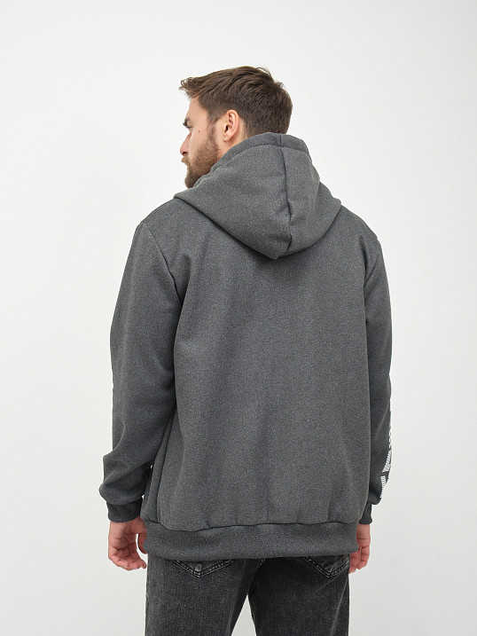 Толстовка муж. Дэнди 3-х нитка начес т.серый