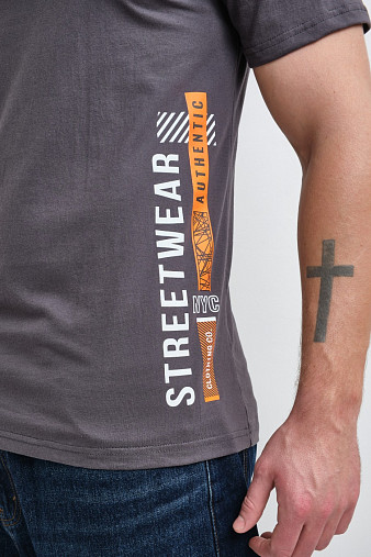 Футболка мужская Норд т.серый