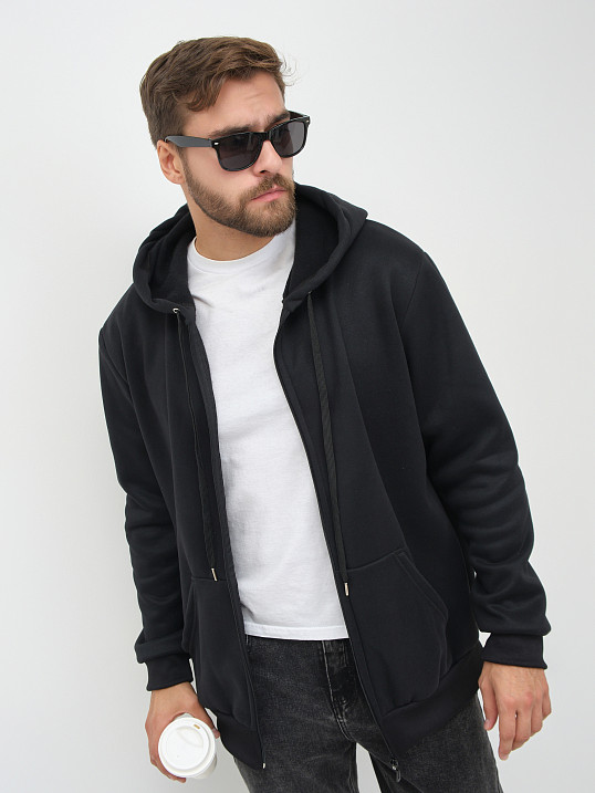 Толстовка муж. Дэнди 3-х нитка начес черный