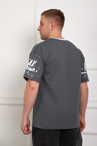 Футболка мужская Дорс футер серый