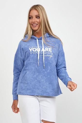 Толстовка женская Винтаж василек