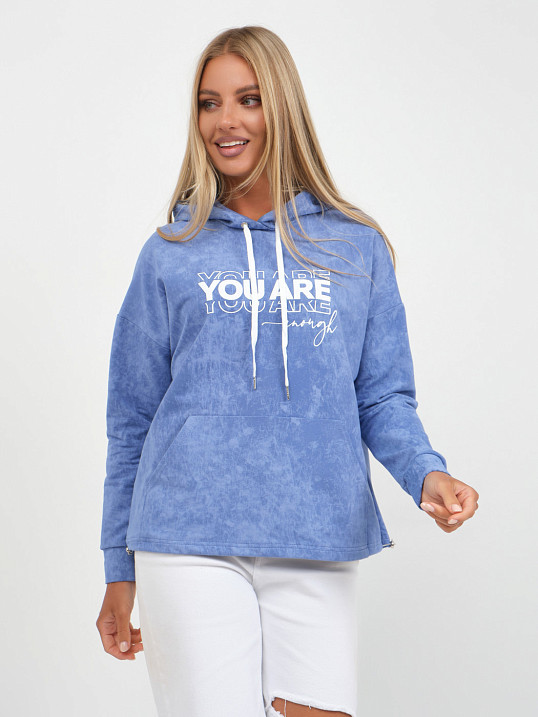 Толстовка женская Винтаж василек