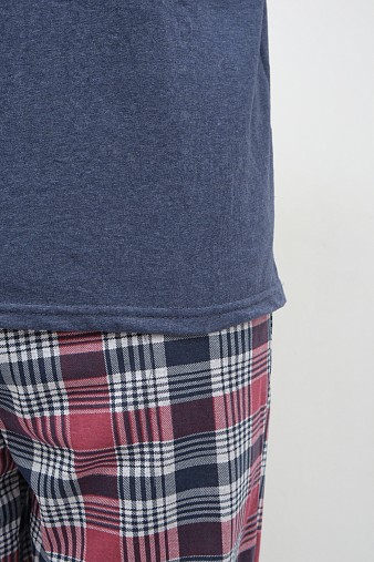 Пижама мужская Олимп дл.рукав бордо/клетка Пижама мужская Олимп дл.рукав бордо/клетка