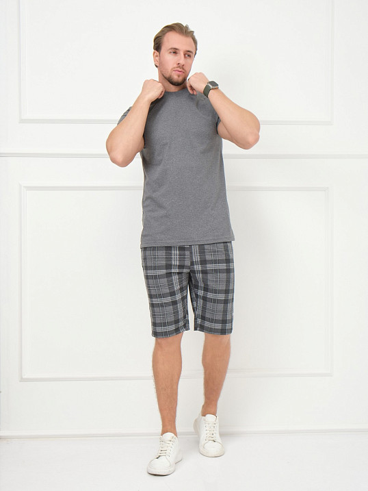 Костюм мужской Джой серый/клетка