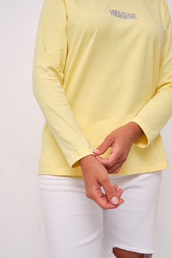 Лонгслив женский Сигма лимон