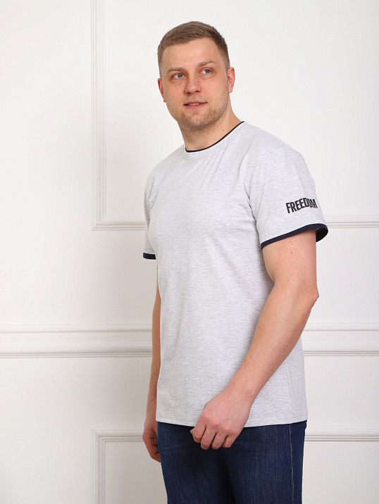 Футболка мужская Смарт серый/меланж