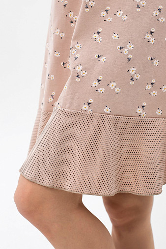 Ночная сорочка Астра крыло беж/цветы