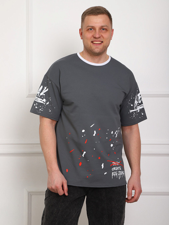 Футболка мужская Дорс футер серый