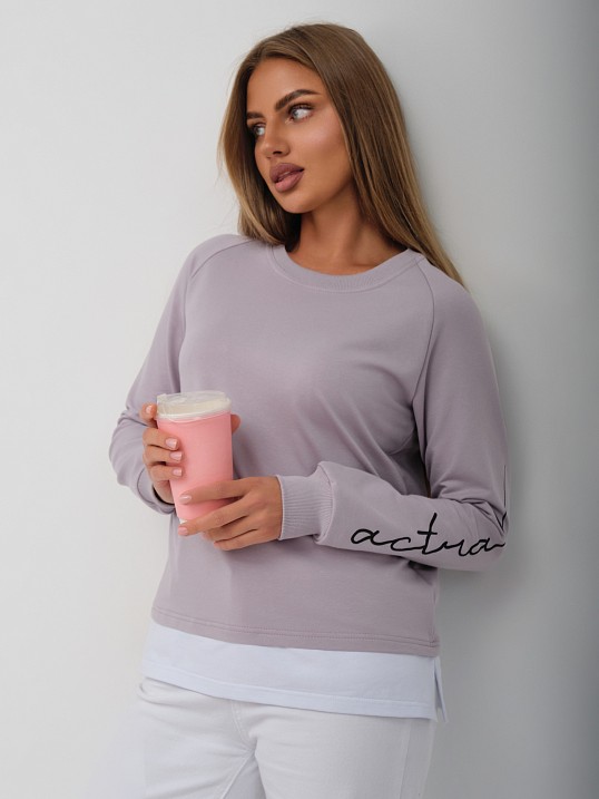 Толстовка женская Дабл св.серый