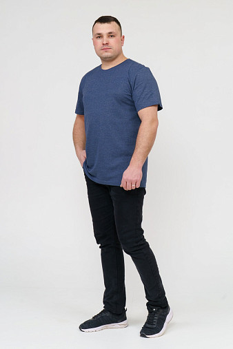 Футболка мужская кор. рукав Меланж индиго